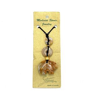 Storrs Medicine Stone Jewelry Necklace Made in Canada Bear Mountain Pendant